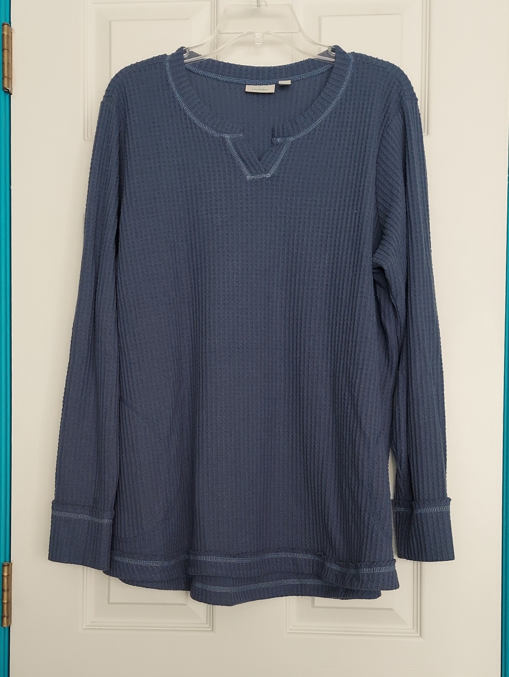 Logo Lounge By Lori Goldstein Waffle Knit Tunic
